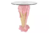 Bistro stolek ICE CREAM 75 CM růžový/béžový