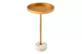 Odkládací stolek TRAYFUL 60 CM zlatá/bílý mramor