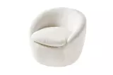 Otočné křeslo BABYLON bílé bouclé Otočné křeslo BABYLON bílé bouclé