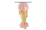 Barový stolek ICE CREAM 105 CM růžový/béžový