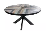 Kulatý jídelní stůl MOUNTAIN SOUL 140 CM kamenná dýha