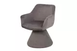 Jídelní židle AMBIENTO šedá samet otočná Jídelní židle AMBIENTO šedá samet otočná