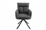 2SET židlo-křeslo BIG GEORGE II tmavě šedé otočné 2SET židlo-křeslo BIG GEORGE II tmavě šedé otočné