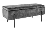Lavice LOFT 100 cm s úložným prostorem šedá samet