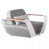 Zahradní křeslo ONDA WHITE GREY