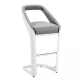 Zahradní barová židle ONDA WHITE GREY