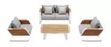 Zahradní 4 místná sedací souprava WING WHITE GREY
