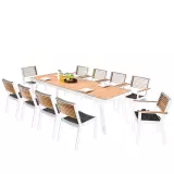 Zahradní 10 místná jídelní souprava YORK WHITE BLACK Zahradní 10 místná jídelní souprava YORK WHITE BLACK