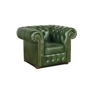 Křeslo Chesterfield Classic 1 kůže zelená