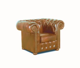 Křeslo Chesterfield Classic 1 kůže koňak