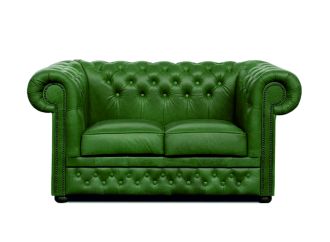 Pohovka Chesterfield Lord 2 kůže zelená