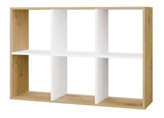 Regál Manja 2x3 dub artisan/bílá