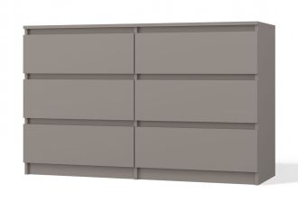 Komoda Malvína M6 120 šedá jíl