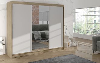 Skříň Debora I 200 - dub sonoma/bílá