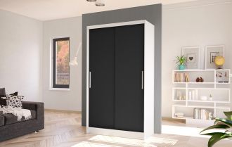 Skříň Kosta I 100 - bílá/černá