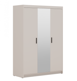 Skříň Enja 3D se zrcadlem písková béžová