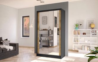 Skříň Kosta VII 100 - černá/dub artisan