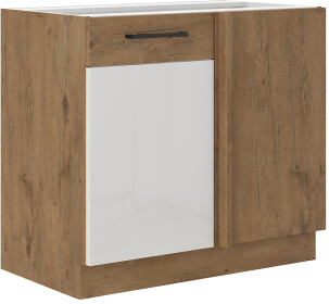 Kuchyňská skříňka Vega 105 ND 1F dub lancelot/bílý lesk