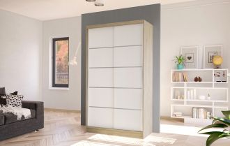 Skříň Diem IV 100 - dub sonoma/bílá