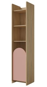 Skříň Leya R3L dub cremona/pudrová růžová
