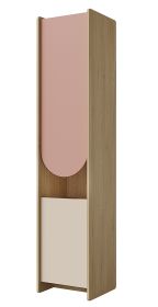Skříň Leya R4L dub cremona/macadamia/pudrová růžová