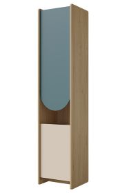 Skříň Leya R4L dub cremona/macadamia/mořská modrá