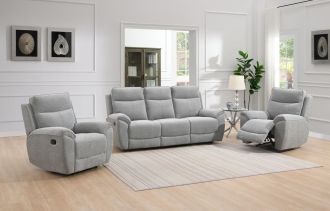 Polohovací sedací souprava Doncaster 3+1+1 075 světle šedá