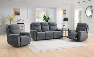 Polohovací sedací souprava Doncaster 3+1+1 014 šedá