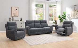 Polohovací sedací souprava Doncaster 3+1+1 023 tmavě šedá