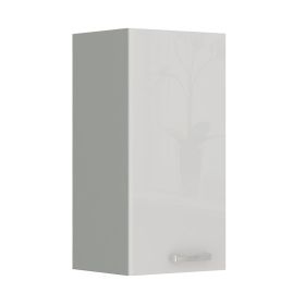 Kuchyňská skříňka Bolzano 30-G-72-1F-bílý lesk/šedá