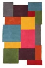 Ručně všívaný kusový koberec Abstract Collage Multi - 120x180 cm - 120x180 cm