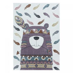 Dětský kusový koberec Funny 2104 violet - 80x150 cm
