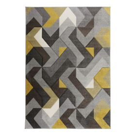 Kusový koberec Hand Carved Aurora Grey/Ochre - 120x170 cm - 120x170 cm