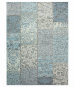 Kusový koberec Manhattan Patchwork Chenille Duck Egg - 120x170 cm - 120x170 cm
