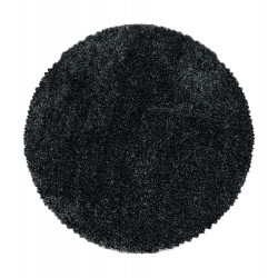 Kusový koberec Fluffy Shaggy 3500 anthrazit kruh - 200x200 (průměr) kruh cm