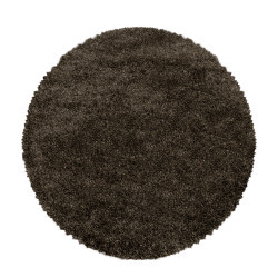 Kusový koberec Fluffy Shaggy 3500 brown kruh - 120x120 (průměr) kruh cm - 120x120 (průměr) kruh cm