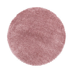 Kusový koberec Fluffy Shaggy 3500 rose kruh - 200x200 (průměr) kruh cm