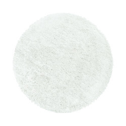 Kusový koberec Fluffy Shaggy 3500 white kruh - 120x120 (průměr) kruh cm
