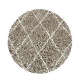 Kusový koberec Alvor Shaggy 3401 beige kruh - 160x160 (průměr) kruh cm - 160x160 (průměr) kruh cm