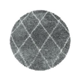 Kusový koberec Alvor Shaggy 3401 grey kruh - 200x200 (průměr) kruh cm - 200x200 (průměr) kruh cm