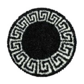 Kusový koberec Hera Shaggy 3301 anthrazit kruh - 80x80 (průměr) kruh cm