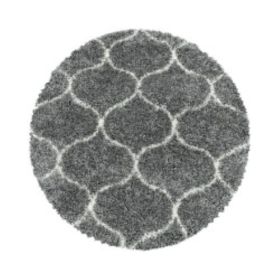 Kusový koberec Salsa Shaggy 3201 grey kruh - 120x120 (průměr) kruh cm