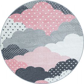 Dětský kusový koberec Bambi 820 pink kruh - 160x160 (průměr) kruh cm