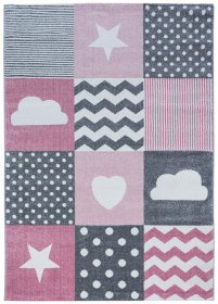 Dětský kusový koberec Kids 620 pink - 80x150 cm - 80x150 cm