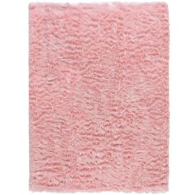 Kusový koberec Faux Fur Sheepskin Pink - 80x150 cm