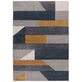 Kusový koberec Rio Brix Blue/Ochre - 120x170 cm