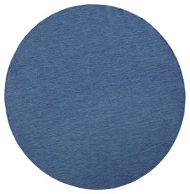 Kusový koberec Twin-Wendeteppiche 103100 blau creme kruh – na ven i na doma - 140x140 (průměr) kruh cm