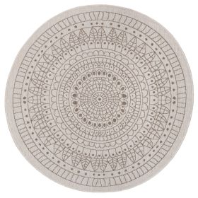 Kusový koberec Twin-Wendeteppiche 105475 Linen kruh – na ven i na doma - 240x240 (průměr) kruh cm