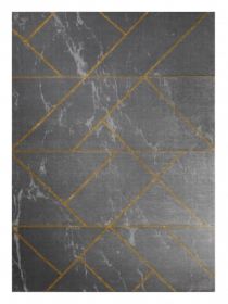 Kusový koberec Emerald geometric 1012 grey and gold - 140x190 cm - 140x190 cm