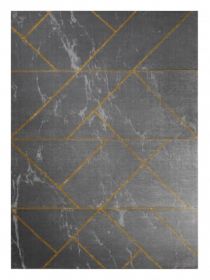 Kusový koberec Emerald geometric 1012 grey and gold - 80x150 cm